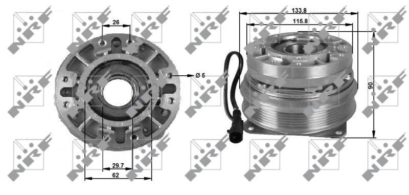 NRF 49702 Clutch, radiator fan