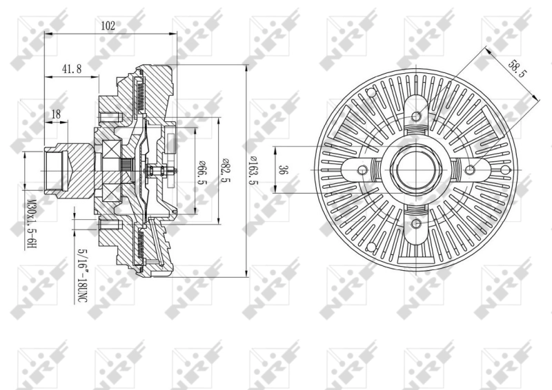 Clutch, radiator fan 49596