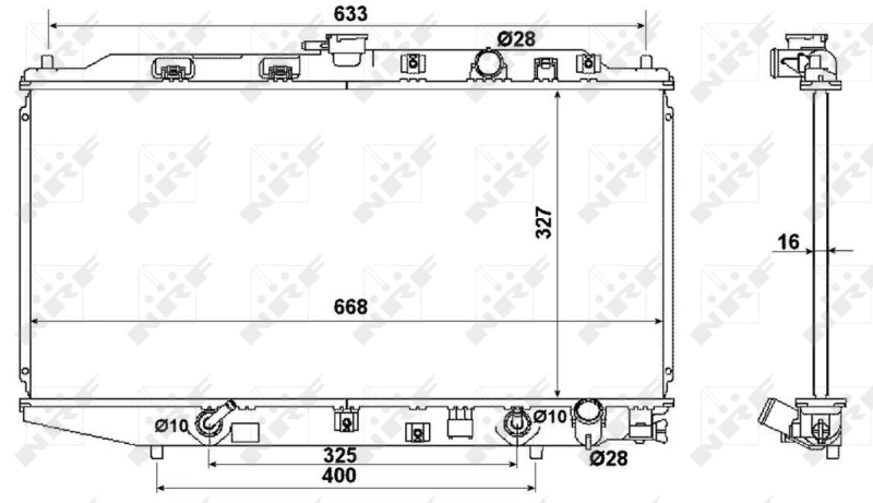 NRF 516728 Radiator, engine cooling