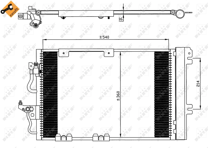 Condenser, air conditioning EASY FIT 35554