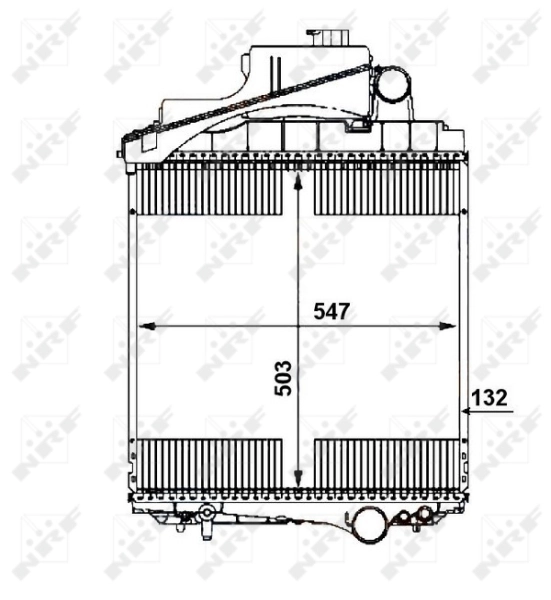 Radiator, engine cooling 54109