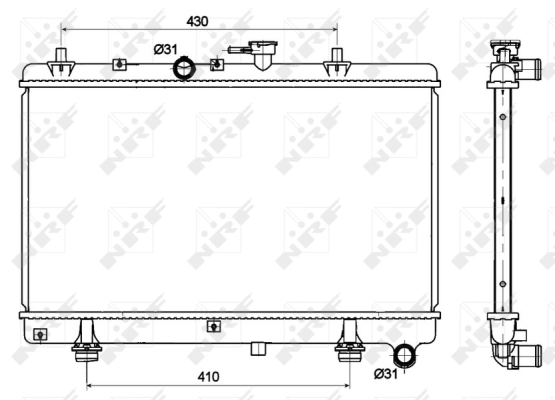 Radiator, engine cooling 53121