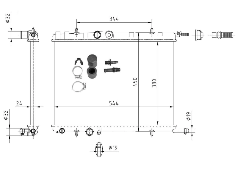 Kühler, Motorkühlung EASY FIT 53424A