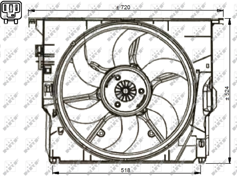 NRF 47737 Fan, engine cooling