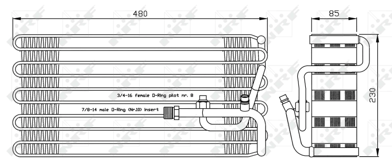 NRF 36149 Evaporator, air conditioning