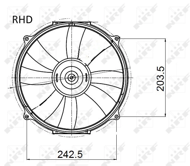 Fan, engine cooling 47045