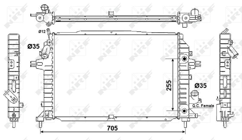 Radiator, pendingin mesin 53082