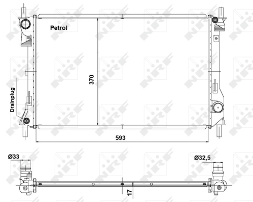 Radiator, engine cooling EASY FIT 56041