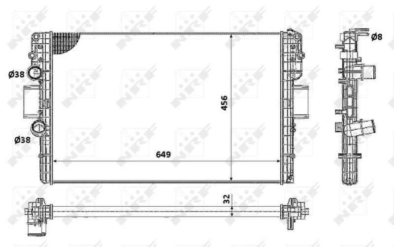 Radiator, engine cooling 58361