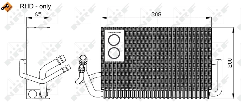 Evaporator, air conditioning EASY FIT 36117