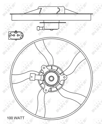 Fan, engine cooling 47070