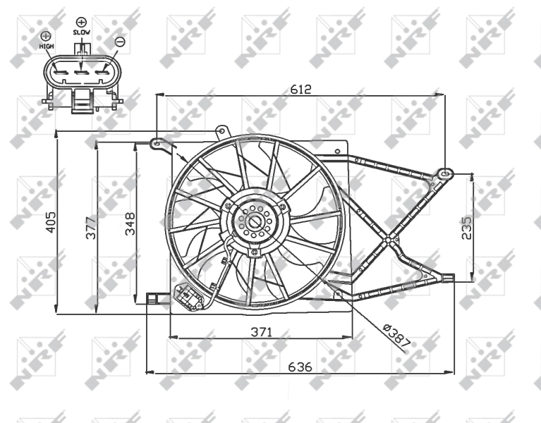Fan, engine cooling 47749