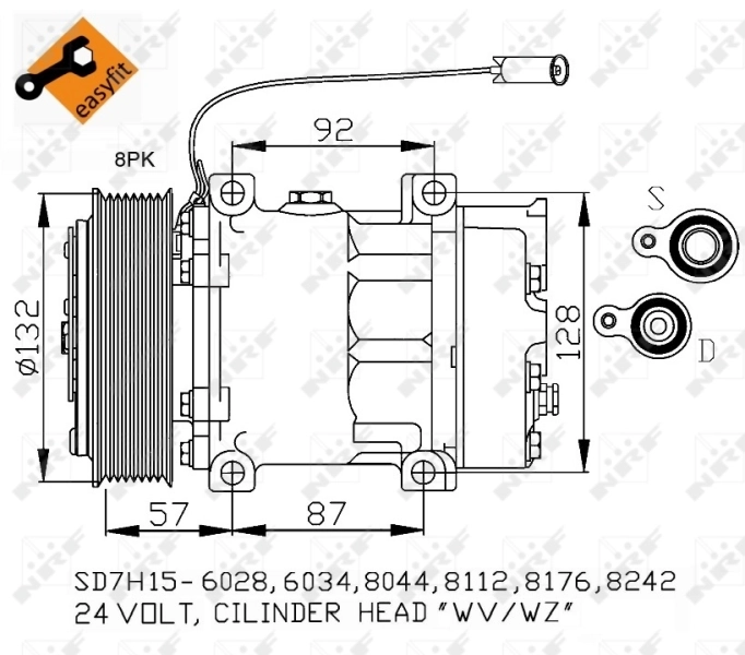 Compressor, air conditioning EASY FIT 32412