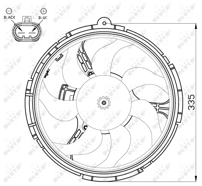 Fan, engine cooling 47505