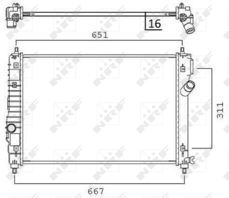 Radiator, engine cooling 58505