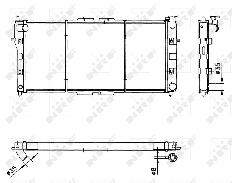 Radiator, engine cooling 52020