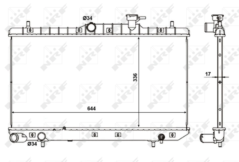 Radiator, engine cooling EASY FIT 56155