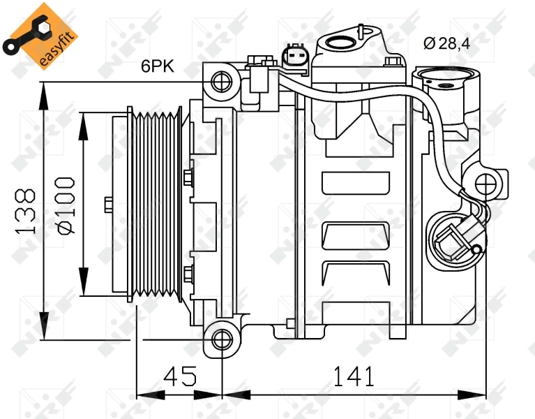 Compressor, air conditioning EASY FIT 32256