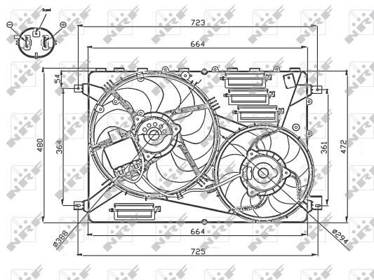 Fan, engine cooling 47755
