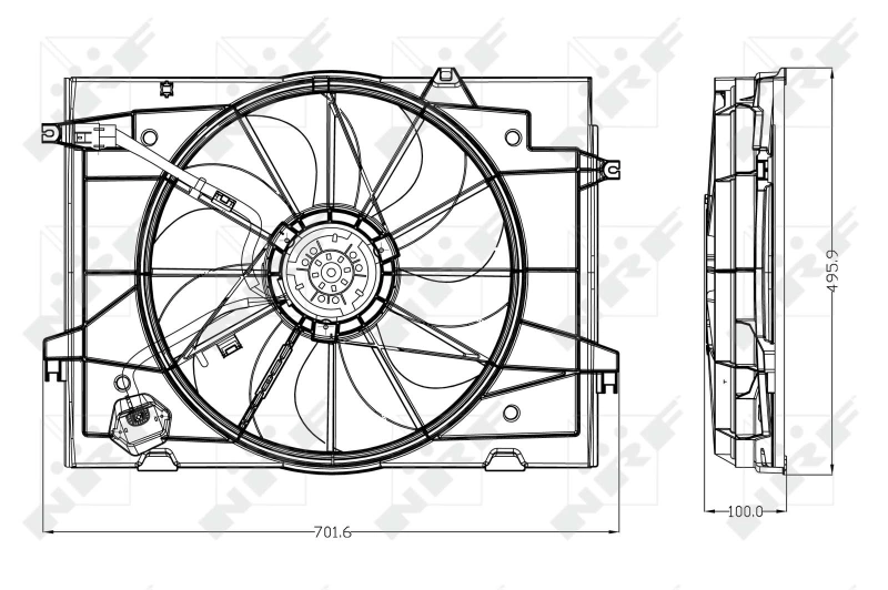 NRF 47285 Fan, engine cooling