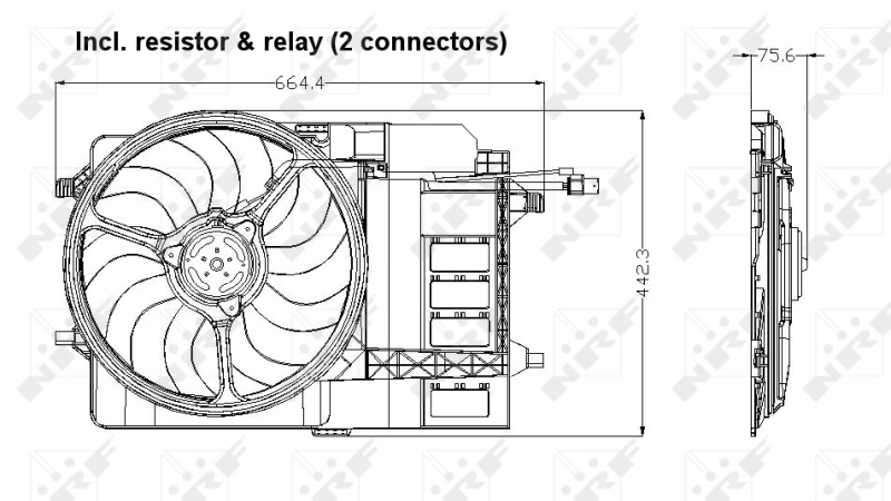 NRF 47302 Fan, engine cooling