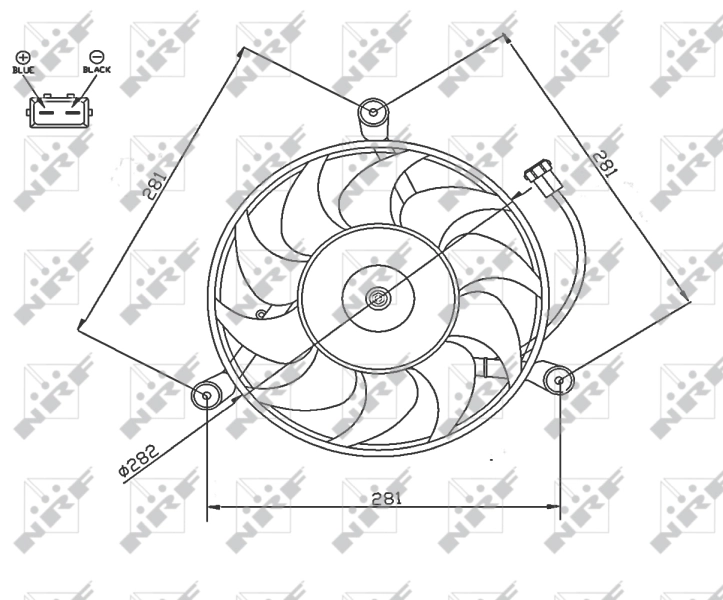 Fan, engine cooling 47745