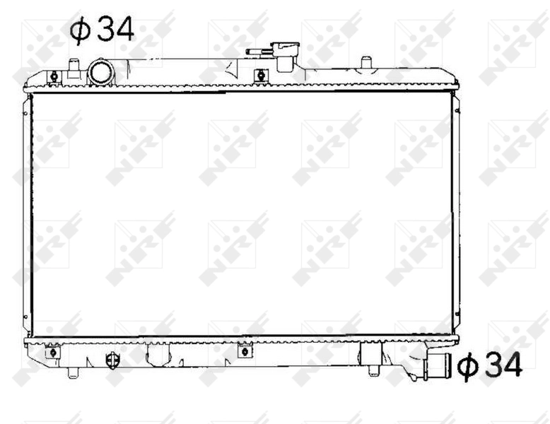 Radiator, engine cooling 53351