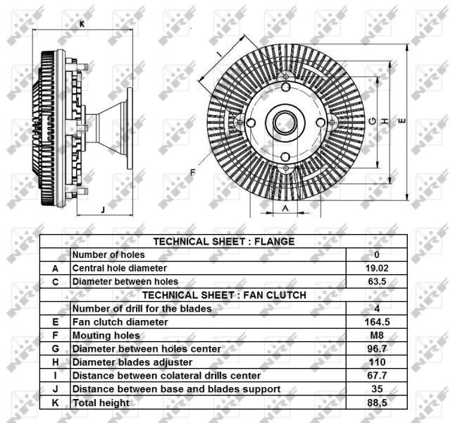 NRF 49425 Clutch, radiator fan