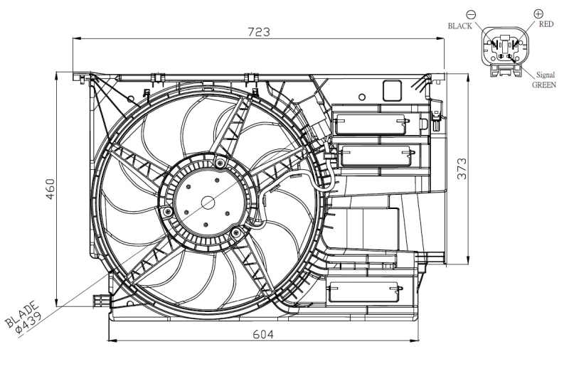 NRF 47954 Fan, engine cooling