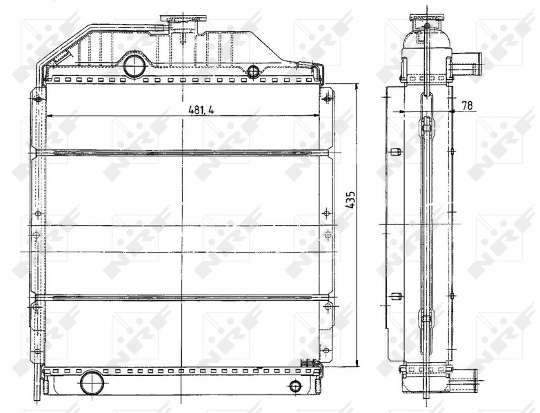 Radiator, engine cooling 50489