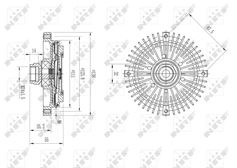 NRF 49599 Clutch, radiator fan