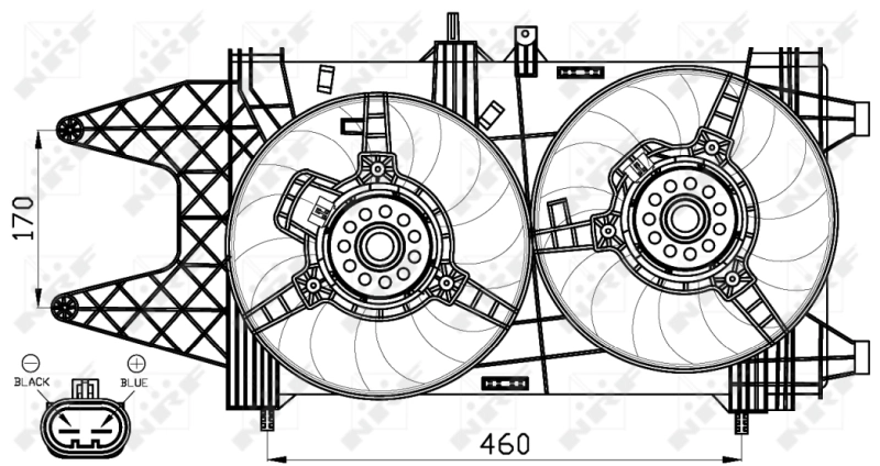 NRF 47542 Fan, engine cooling