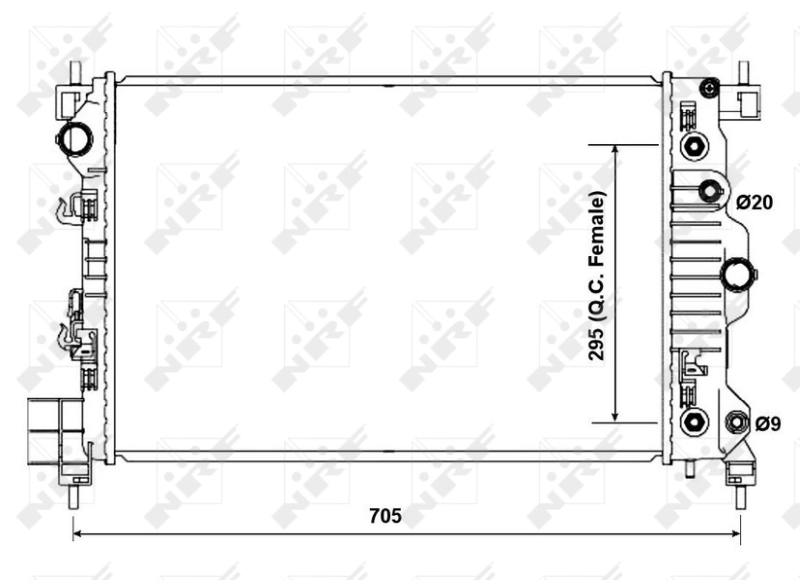 Radiator, engine cooling 50476