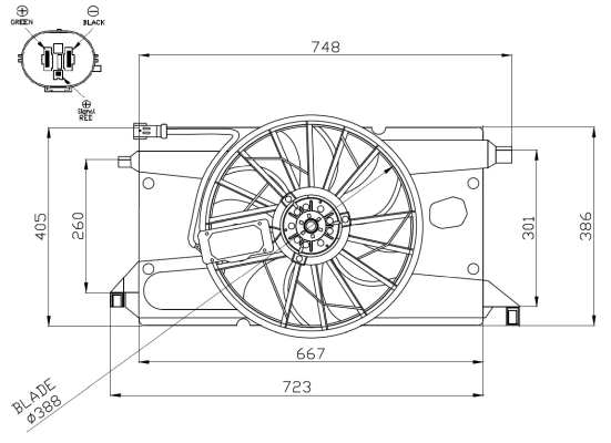 Fan, engine cooling 47961