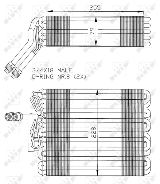 Evaporator, air conditioning 36024