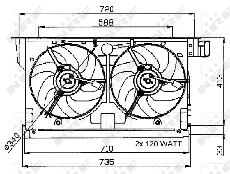 NRF 47051 Fan, engine cooling