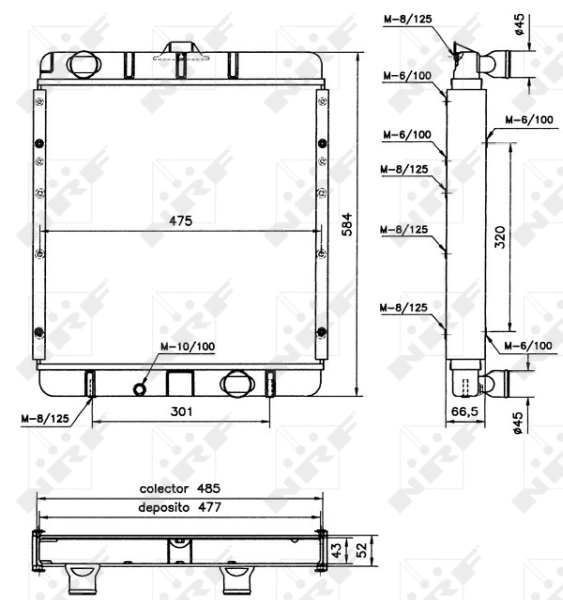 Radiator, engine cooling 52137