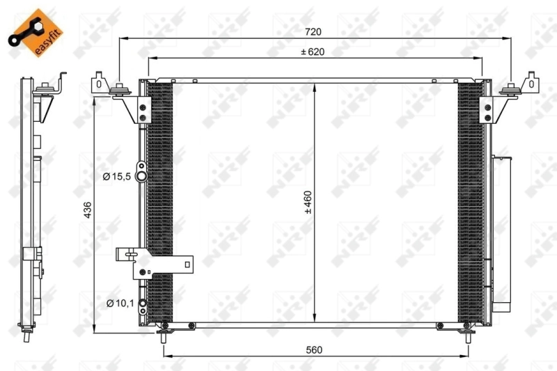 NRF 350076 Condenser, air conditioning