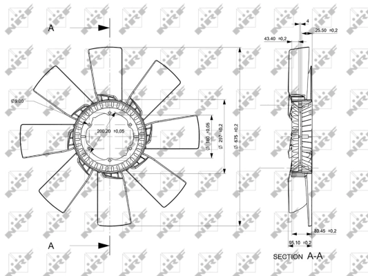 Fan Wheel, engine cooling 49856