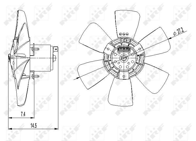 Fan, engine cooling 47390