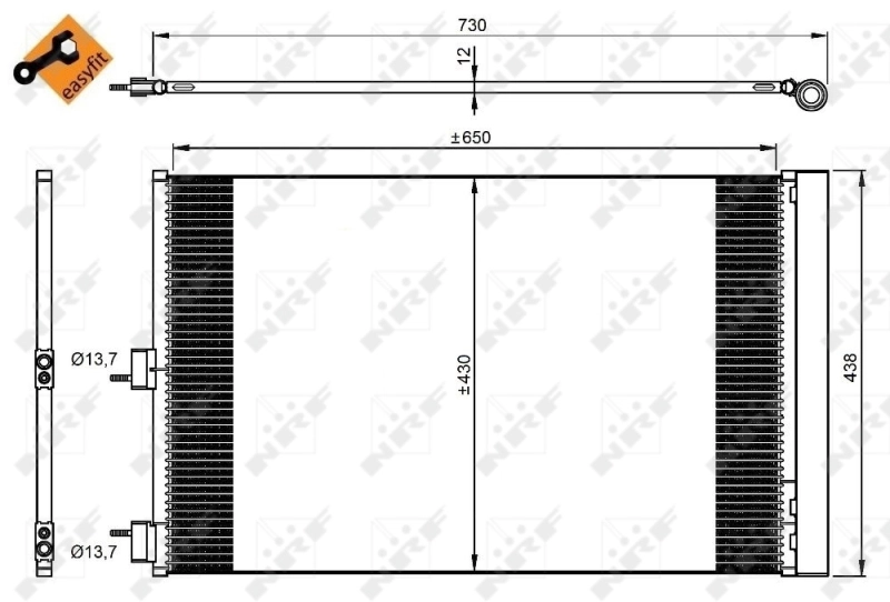Condenser, air conditioning EASY FIT 350206