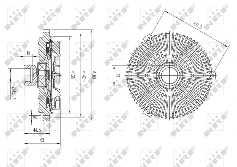 Clutch, radiator fan 49605