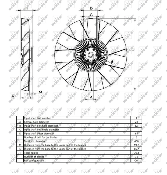NRF 49401 Clutch, radiator fan