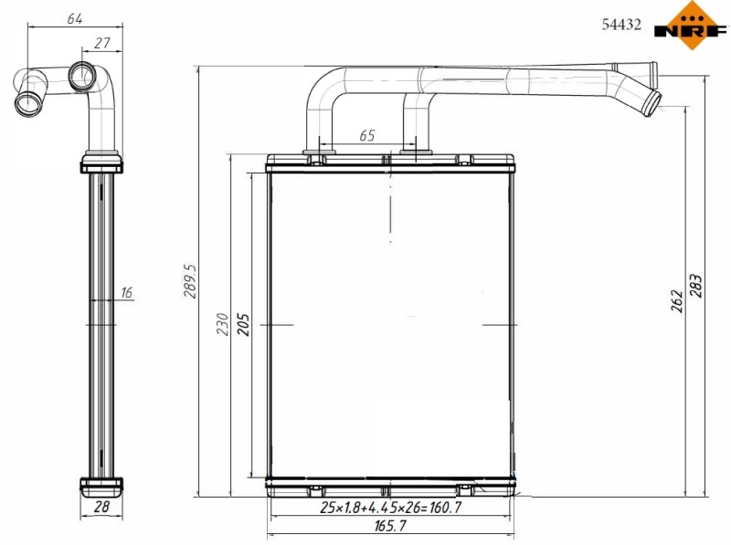 Heat Exchanger, interior heating 54432