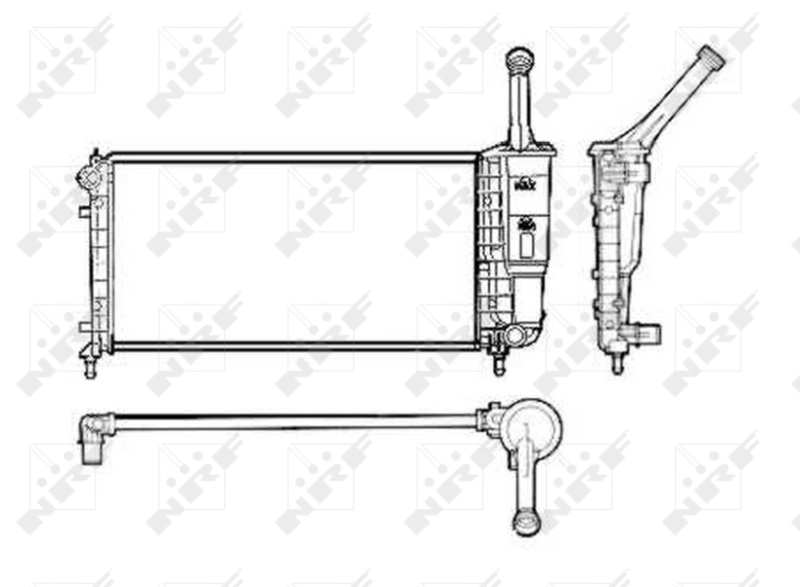 Radiator, engine cooling 53616