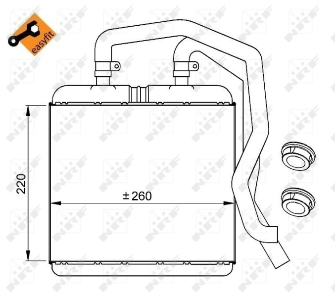 Penukar panas, pemanas interior EASY FIT 54217