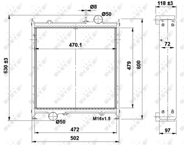 NRF 504366 Radiator, engine cooling