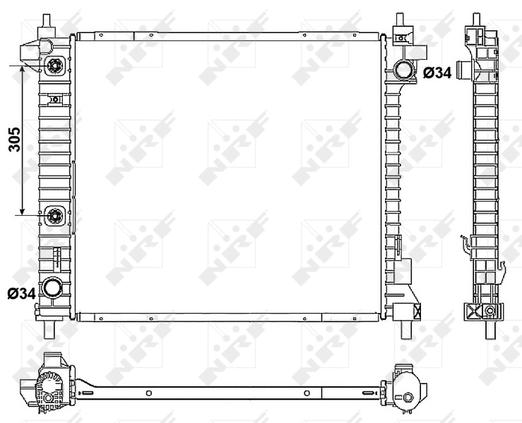 NRF 53046 Radiator, engine cooling