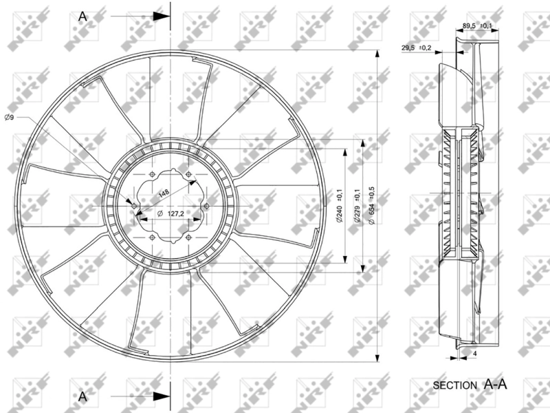 NRF 49823 Fan Wheel, engine cooling
