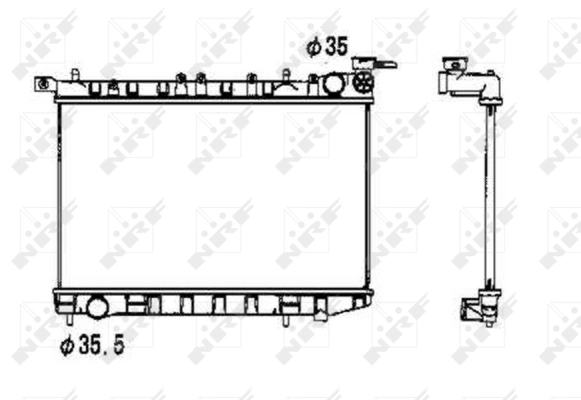 Radiator, engine cooling 53341
